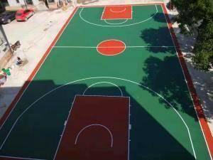 蒙山卫生院塑胶篮球场建设